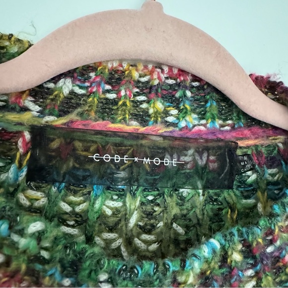 Colorful Cropped Code x Mode Angora Blend Sweater - Picture 4 of 10